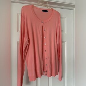 Karen Scott Peach cardigan XL